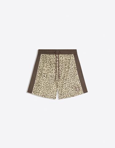 VOLCOM print swim shorts — Brown 4