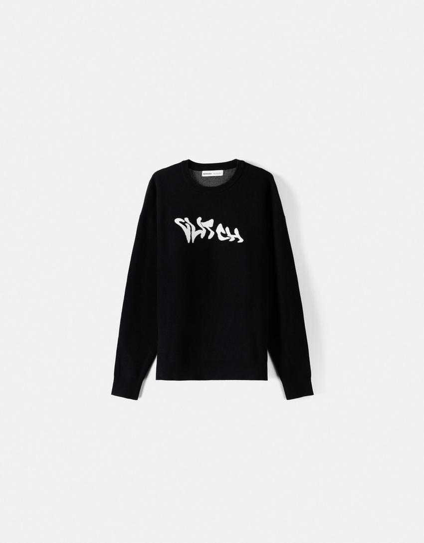 Pull texte-Noir-5