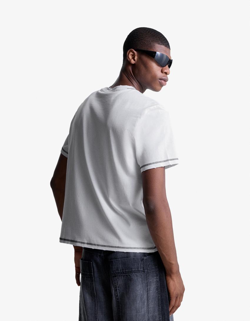 Camiseta Von Dutch manga corta print-Blanco