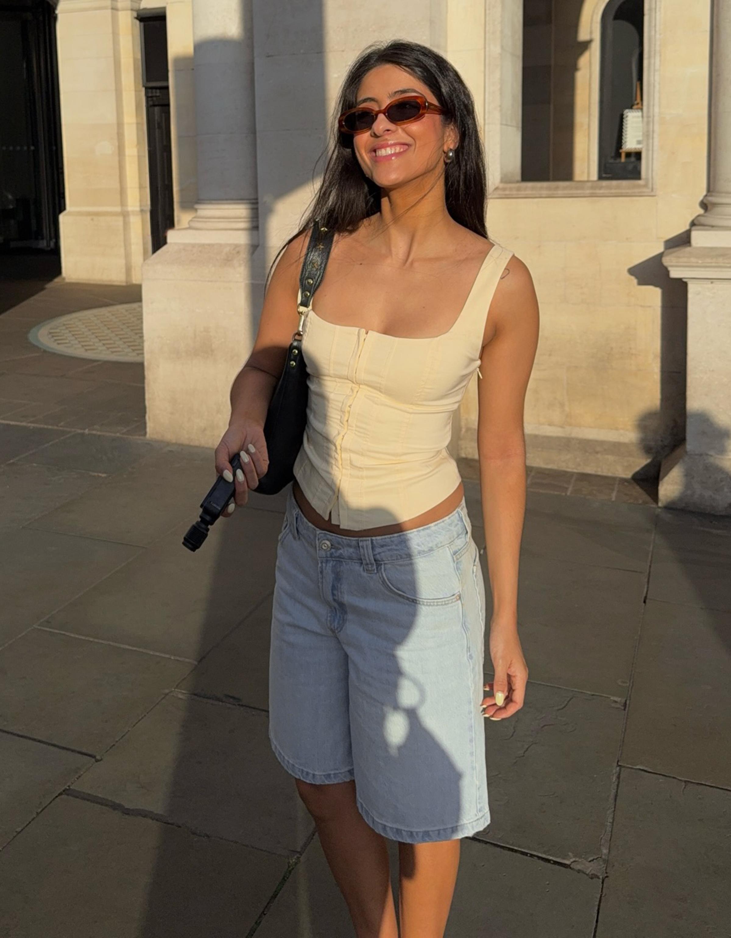 Bengaline corset top — Yellow