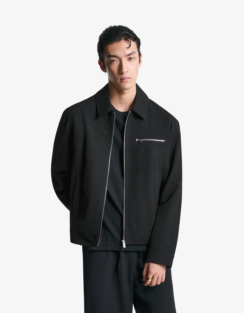 Surchemise zippée-Noir-0