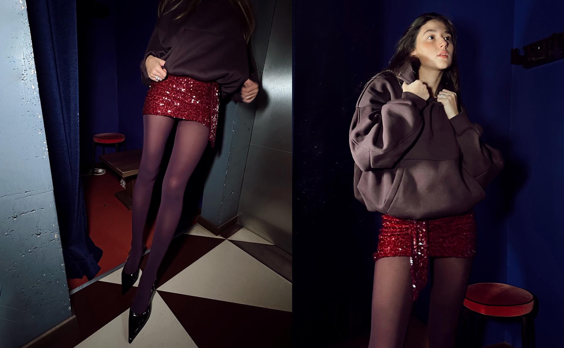 Falda mini lentejuelas