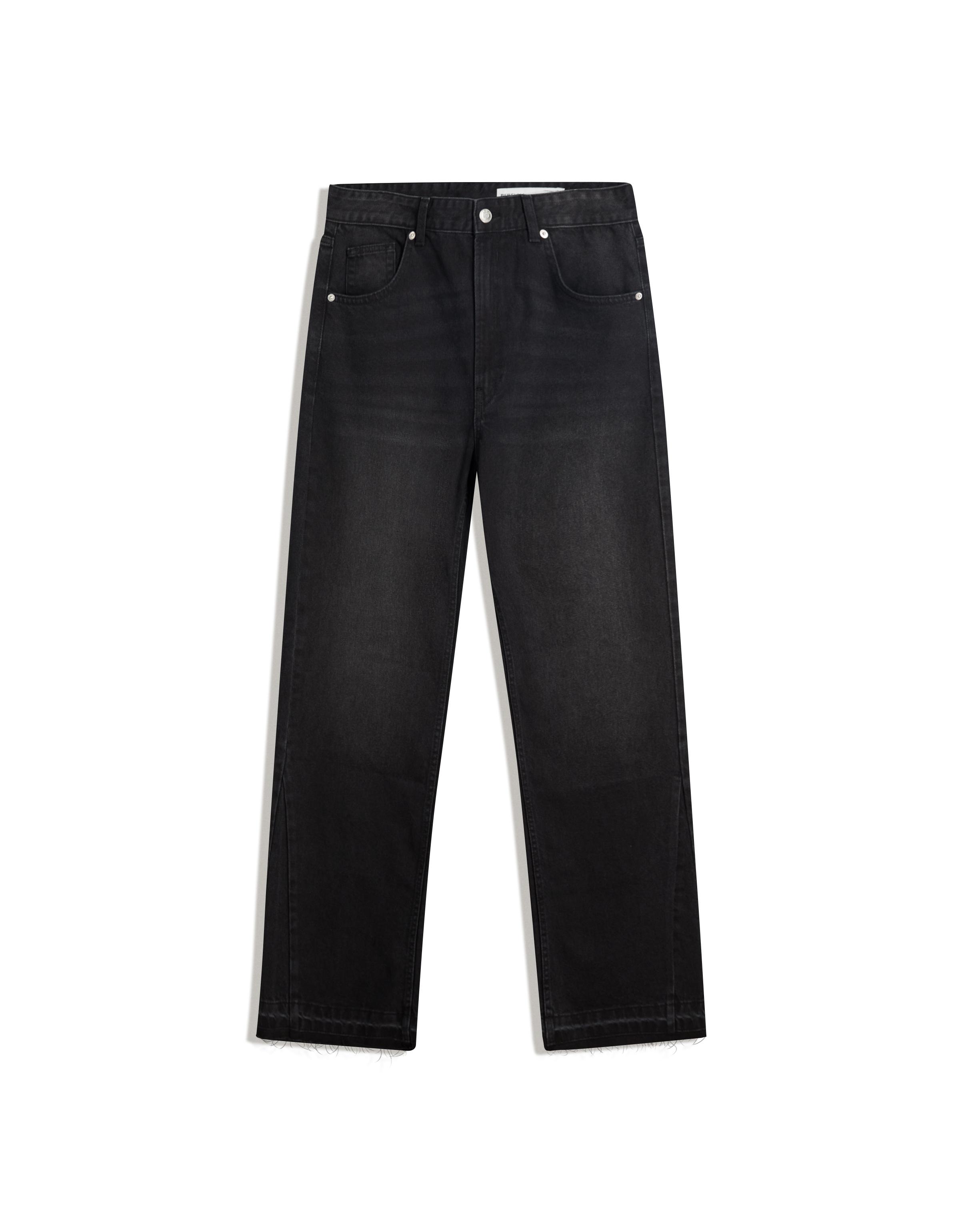 Straight-fit flared jeans — Black