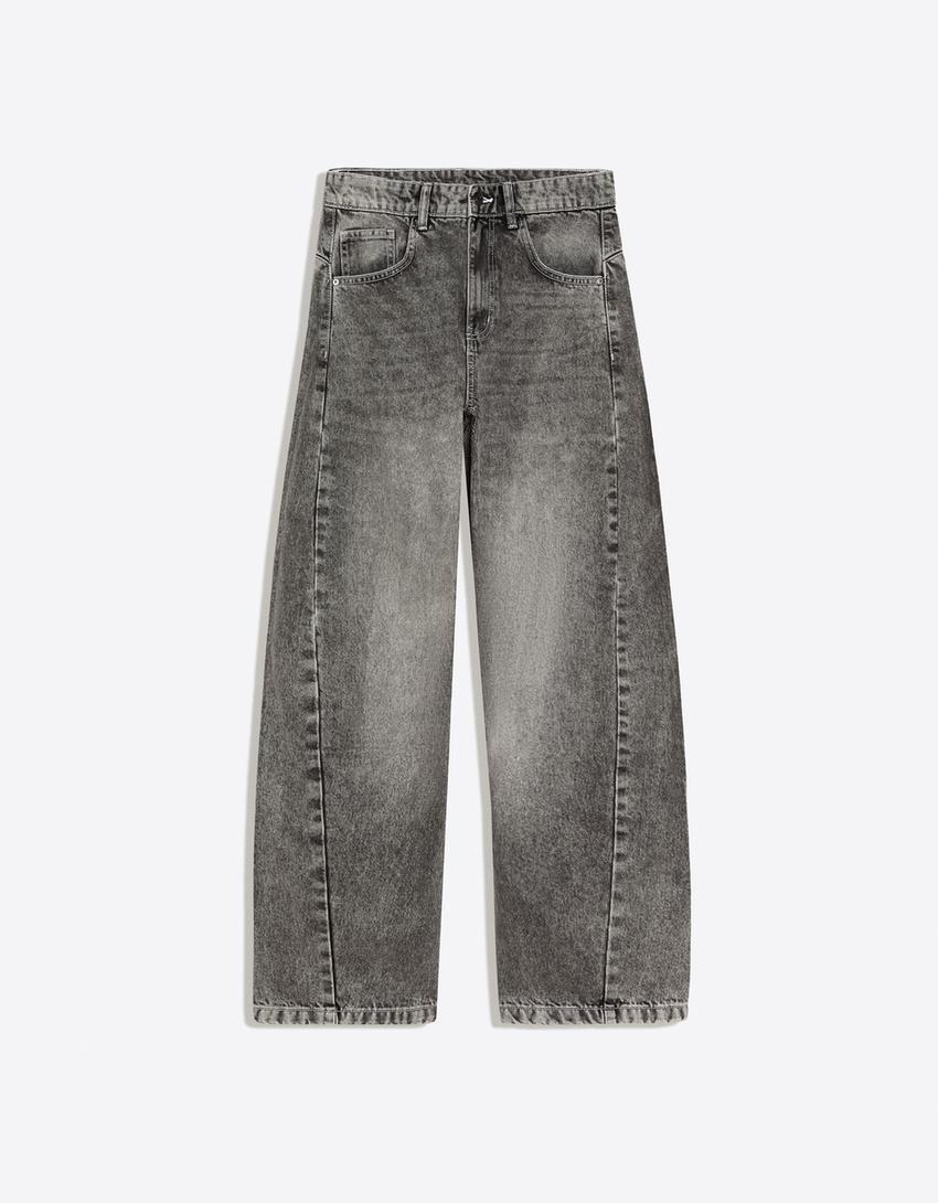 Jeansy o kroju twisted fit-Szary