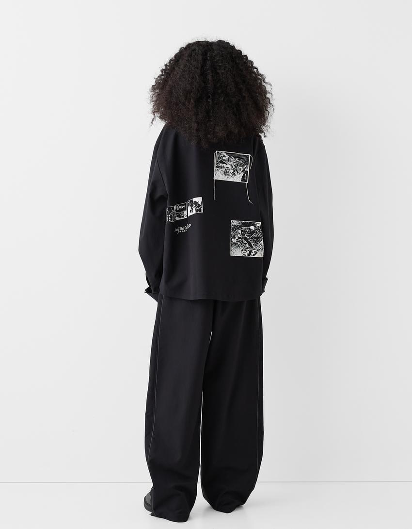 Chemise imprimé Junji Ito Collection-Noir-1