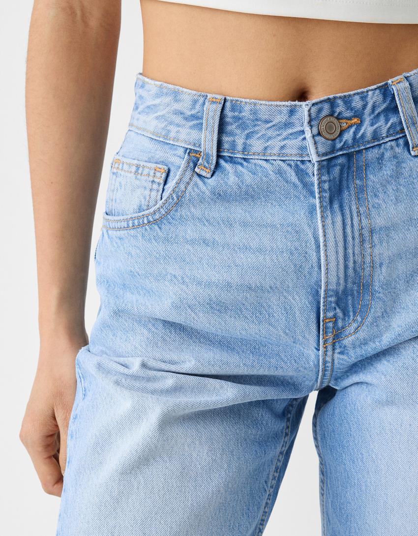 Wide leg 90’s jean-Açık mavi-5