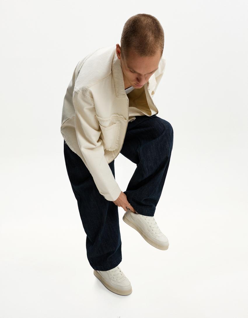Basic sneakers-Wit-1