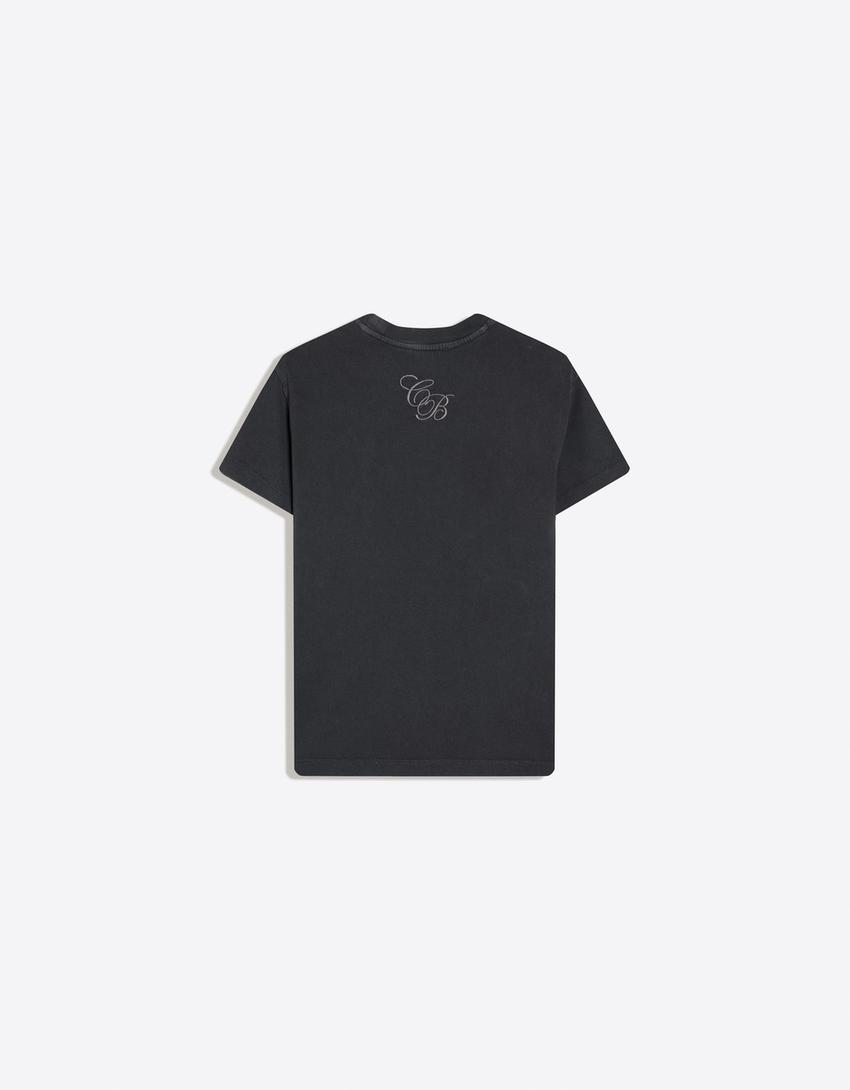 Camiseta print Carol Biazin Collection-Gris