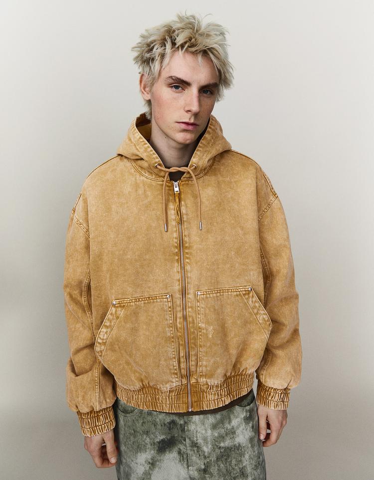 Kapüşonlu dolgulu ceket