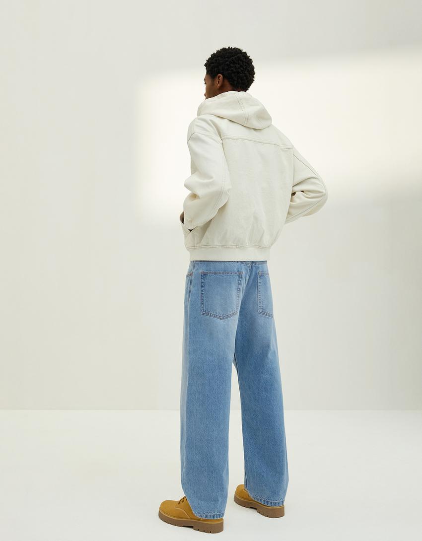Jeans baggy-Azul lavado