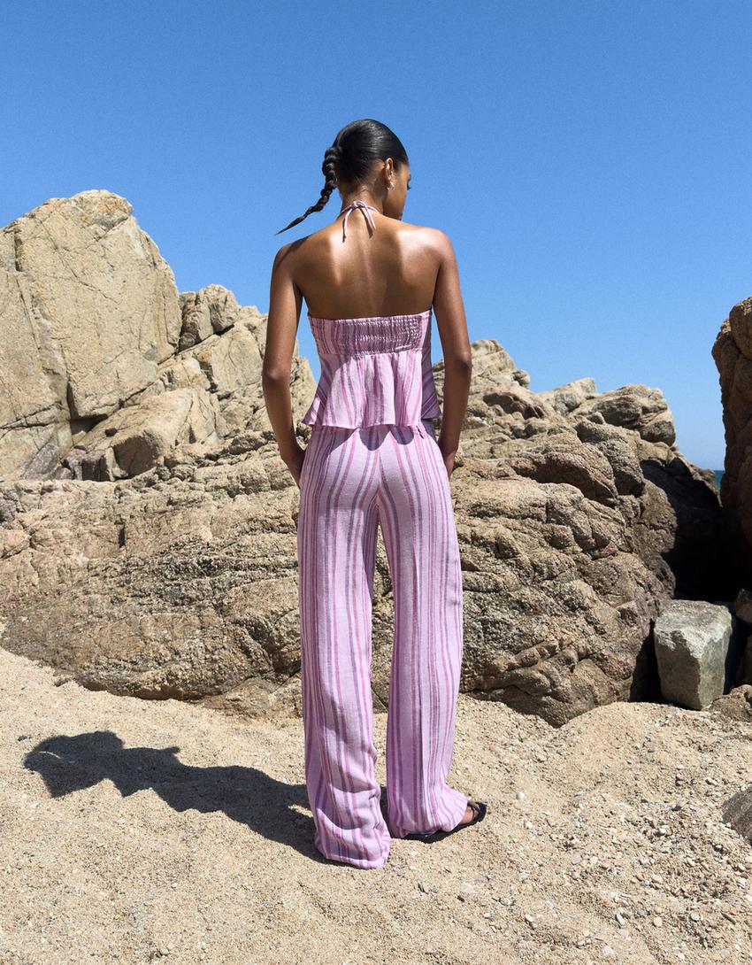 Ensemble top et pantalon-Rose-1