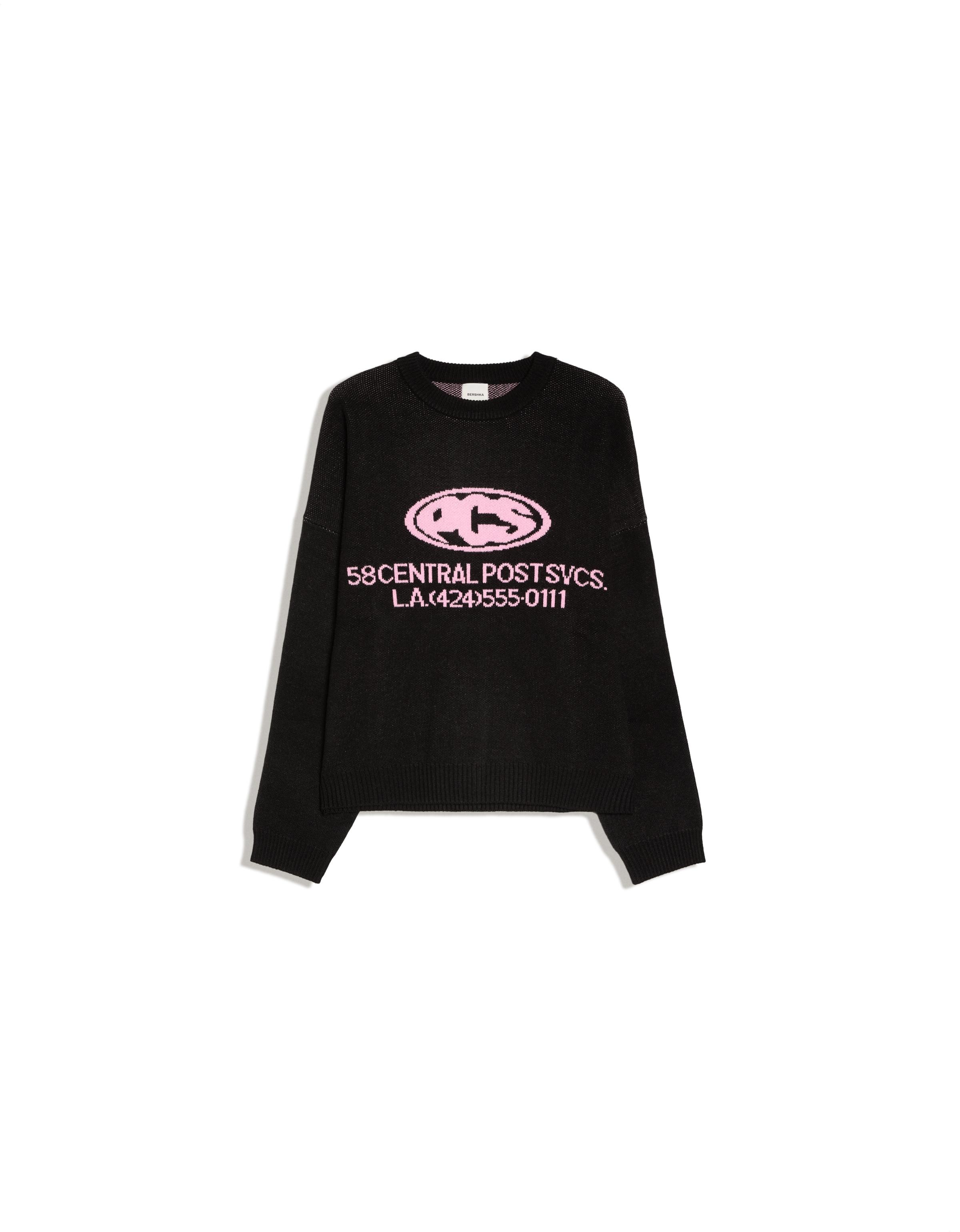 Jacquard knit jumper — Black