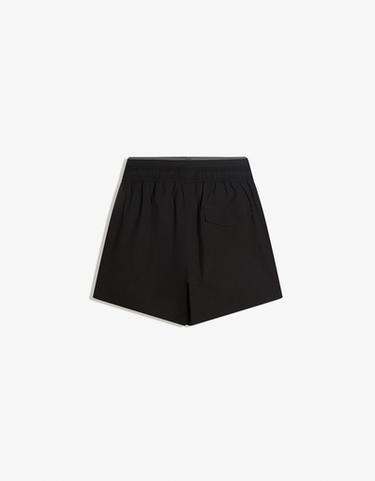 Boxy swimsuit with double waistband print — Black 6