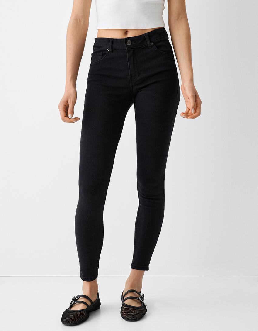 Push-up skinny jeans-Black-1