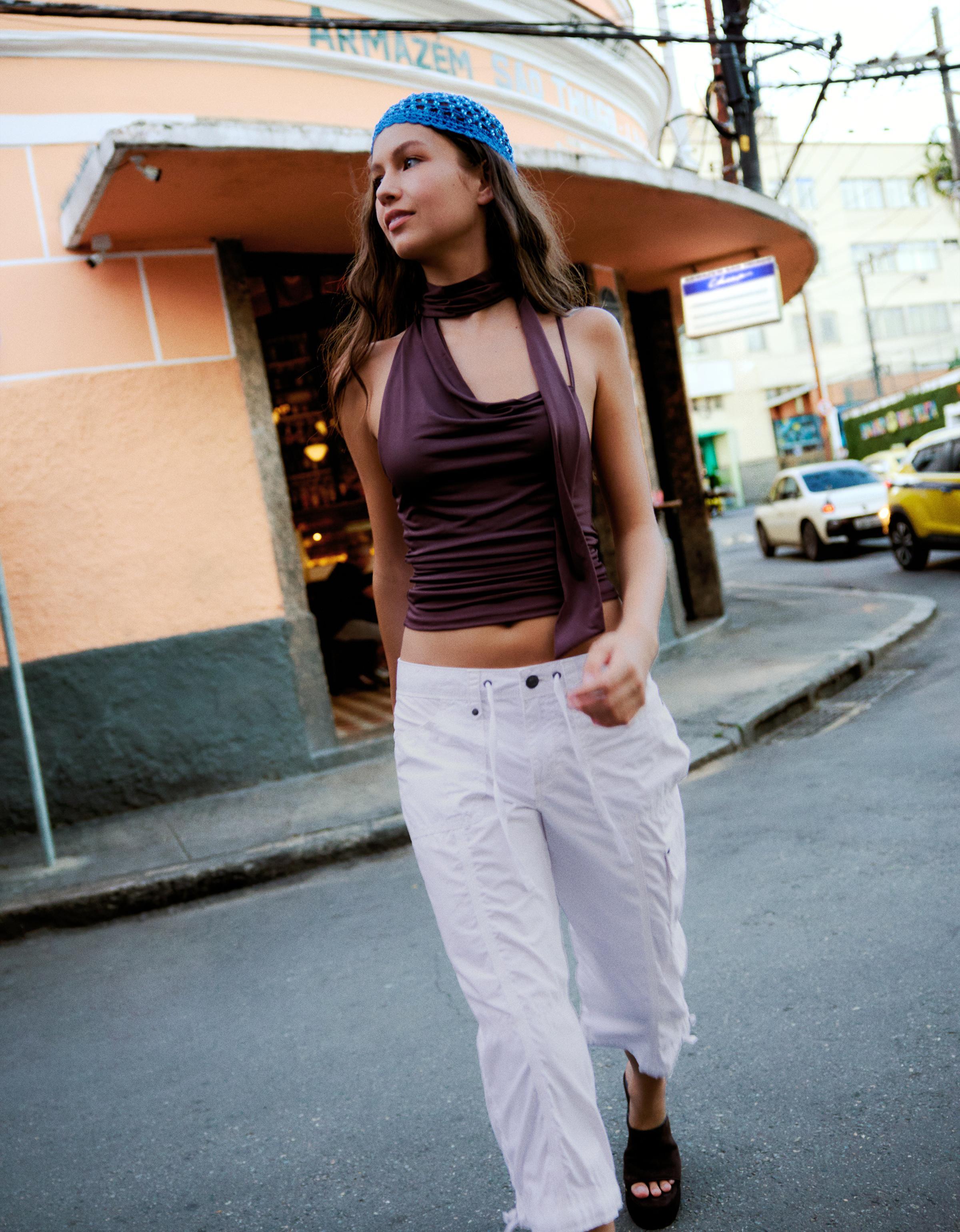 Asymmetric kerchief top