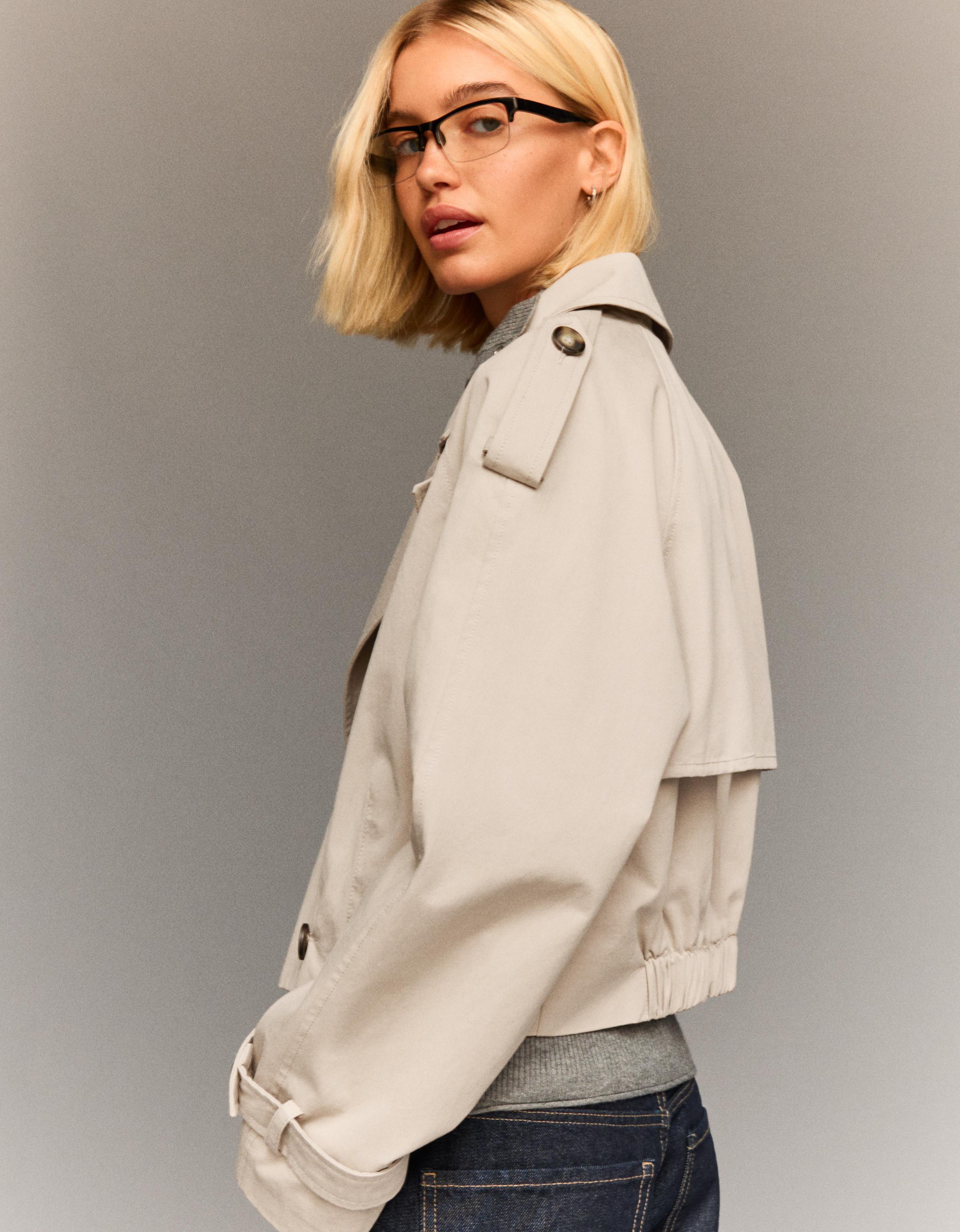 ジャケット・アウター theredthread fur embroidery trench short THEREDTHREAD / ザレッドスレッド】S fur embroidery trench short