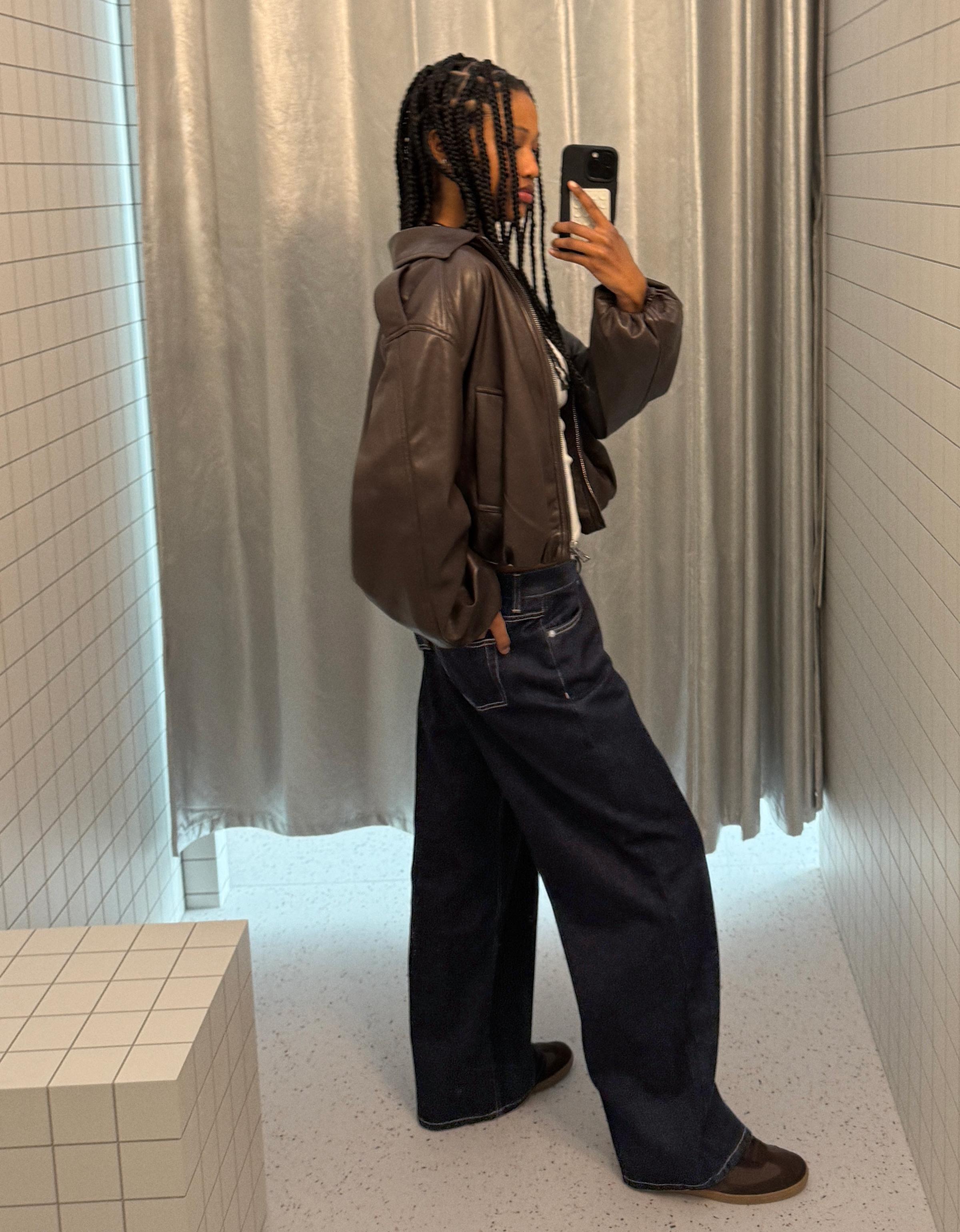 Geniş paça düşük bel jean - Görsel 27