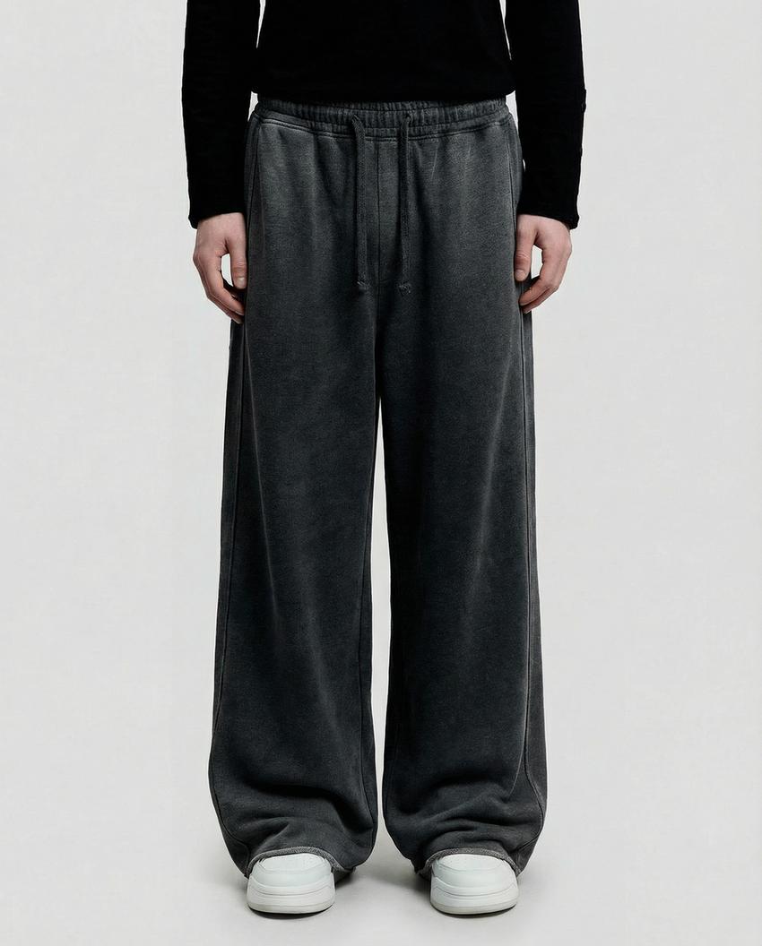 Celana panjang super baggy-Abu-abu