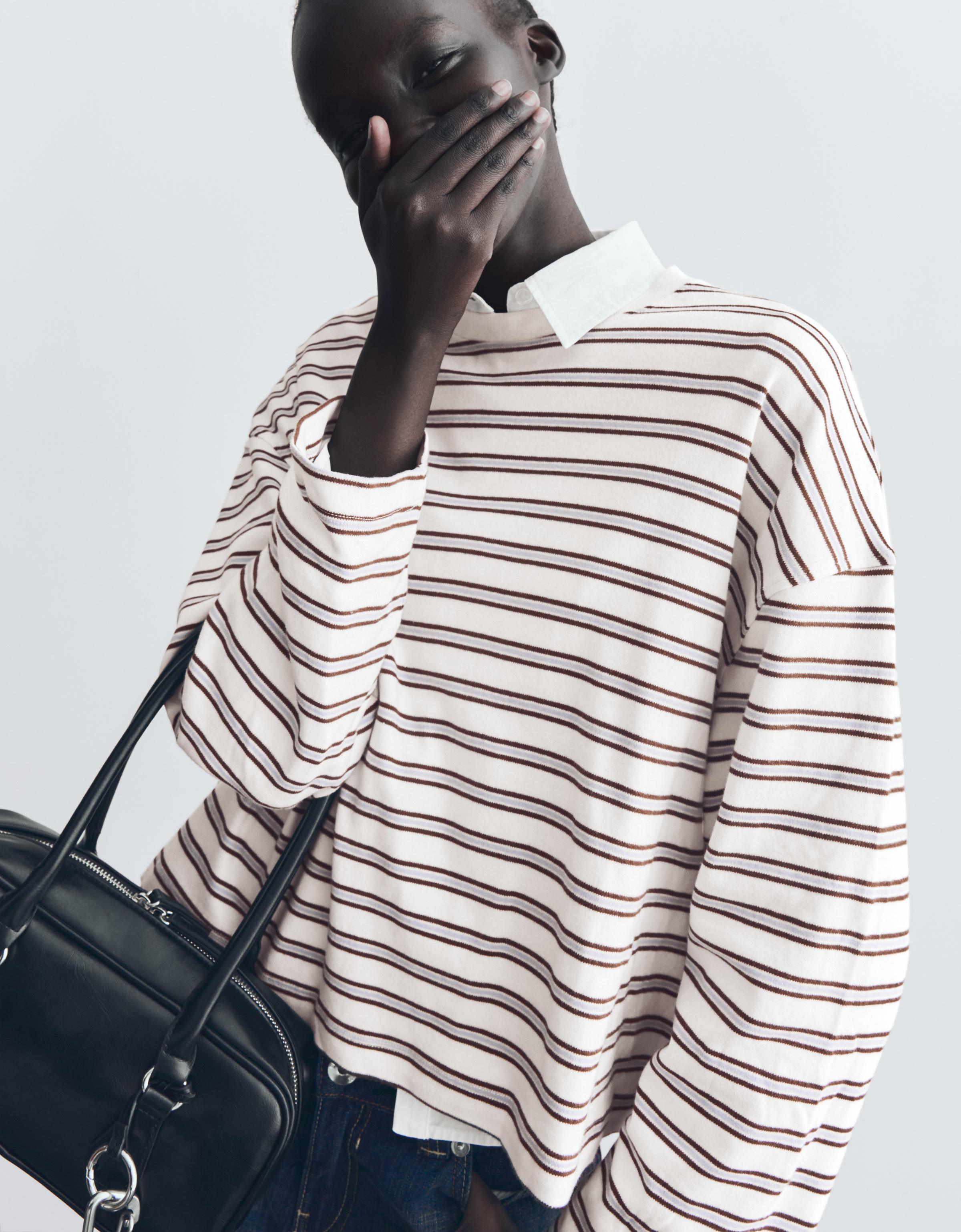 Uzun kollu baskılı tişört - Görsel 129