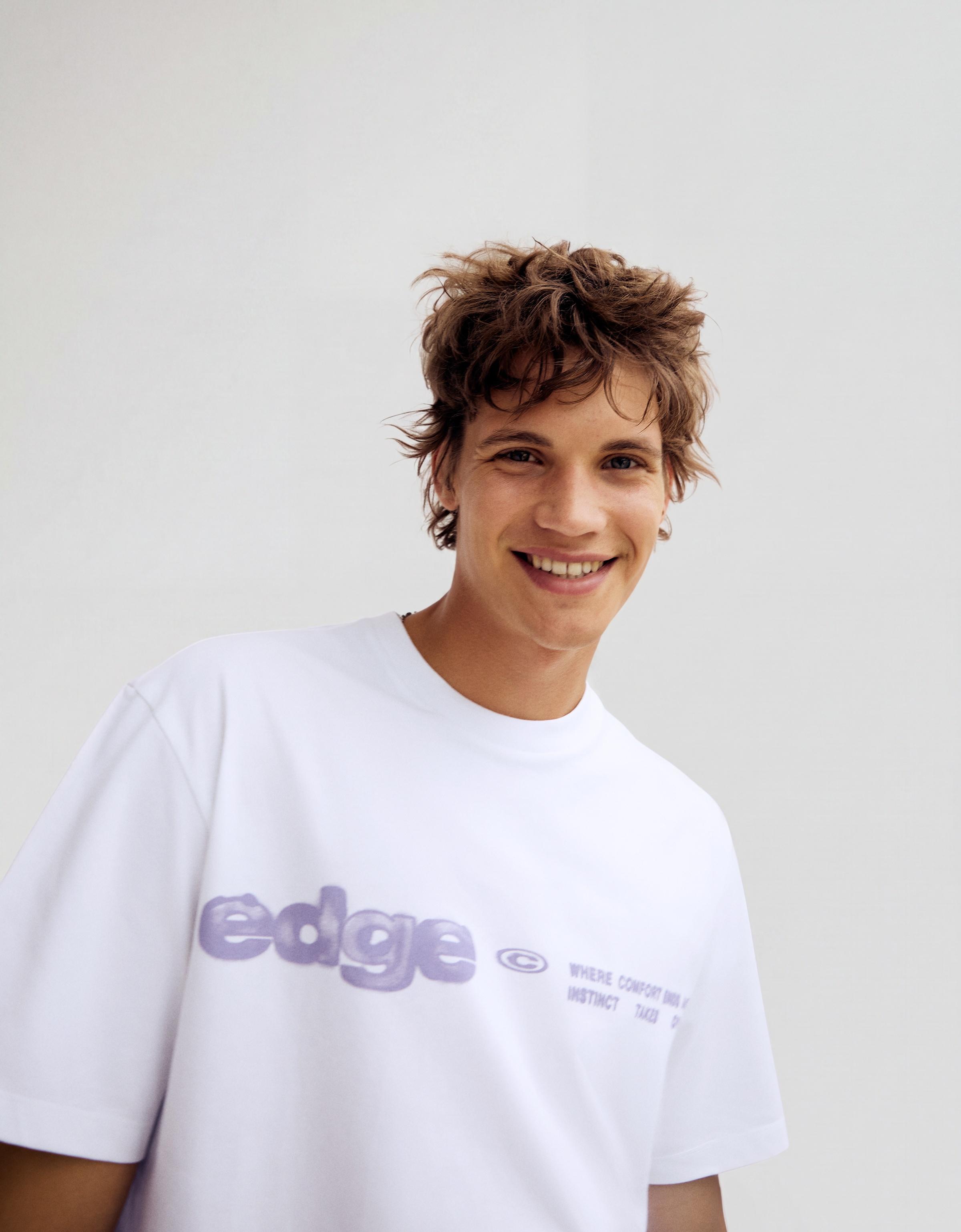 Short sleeve print T-shirt — White