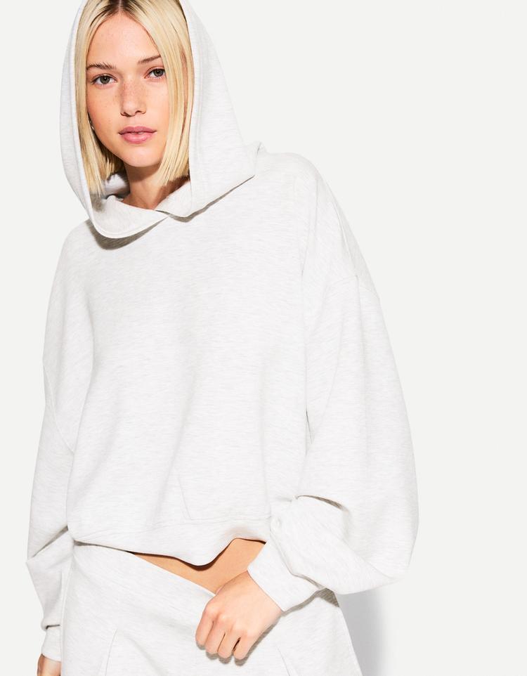 Kapüşonlu oversize fit sweatshirt