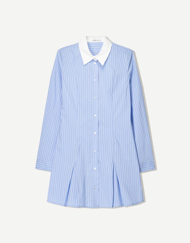 Mini poplin shirt dress