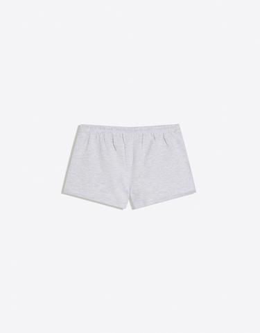 Elasticated waist plush shorts — Grey 6