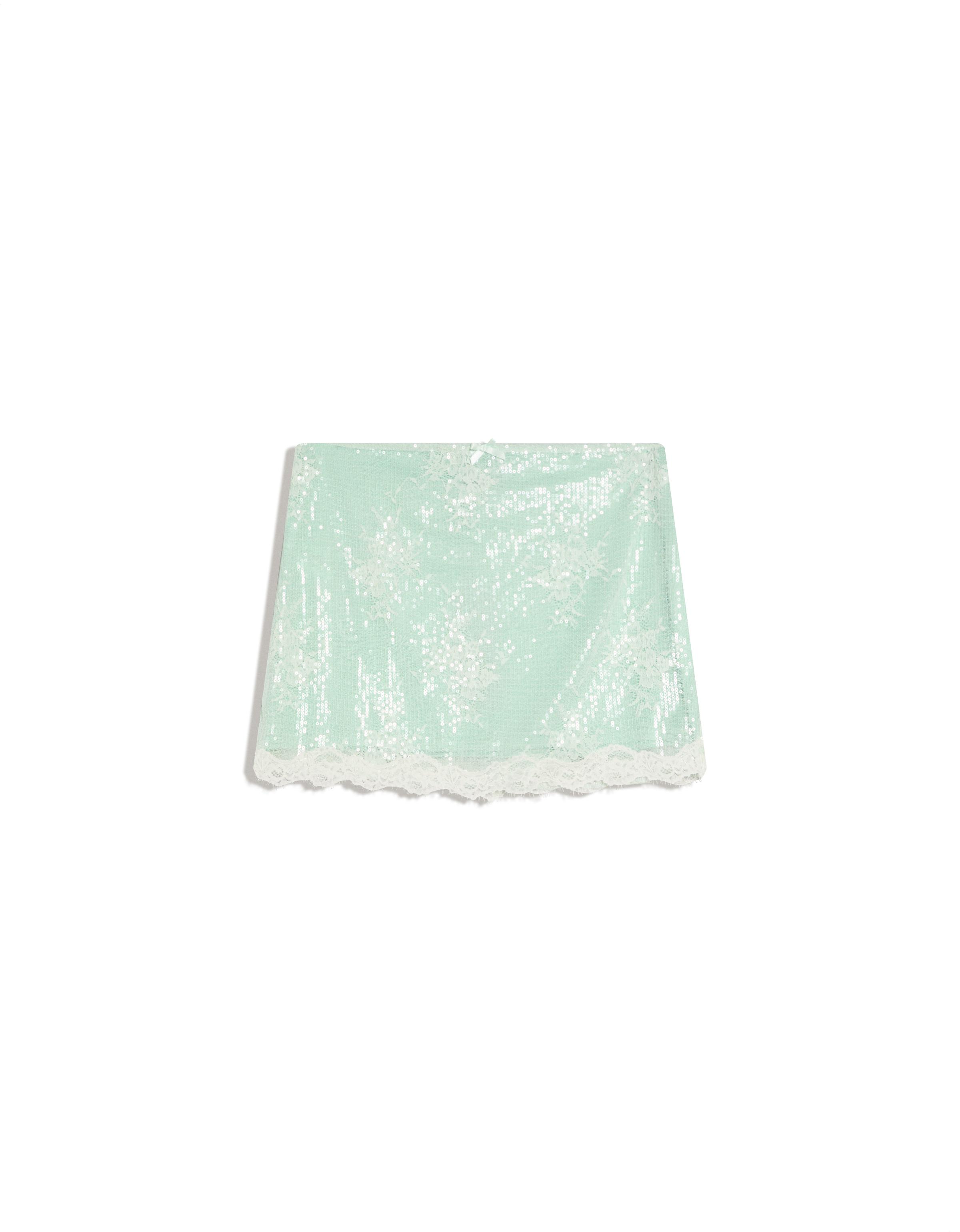 Sequin lace mini skirt