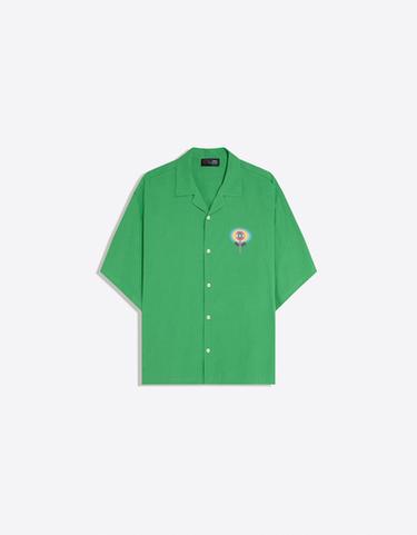 Short sleeve print shirt JUN IONEDA — Green 6