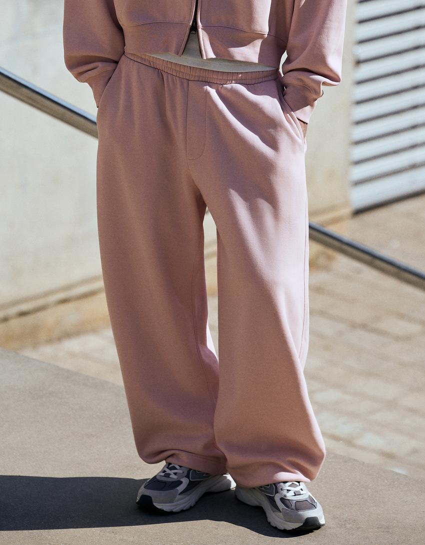 Napped balloon trousers-Pink