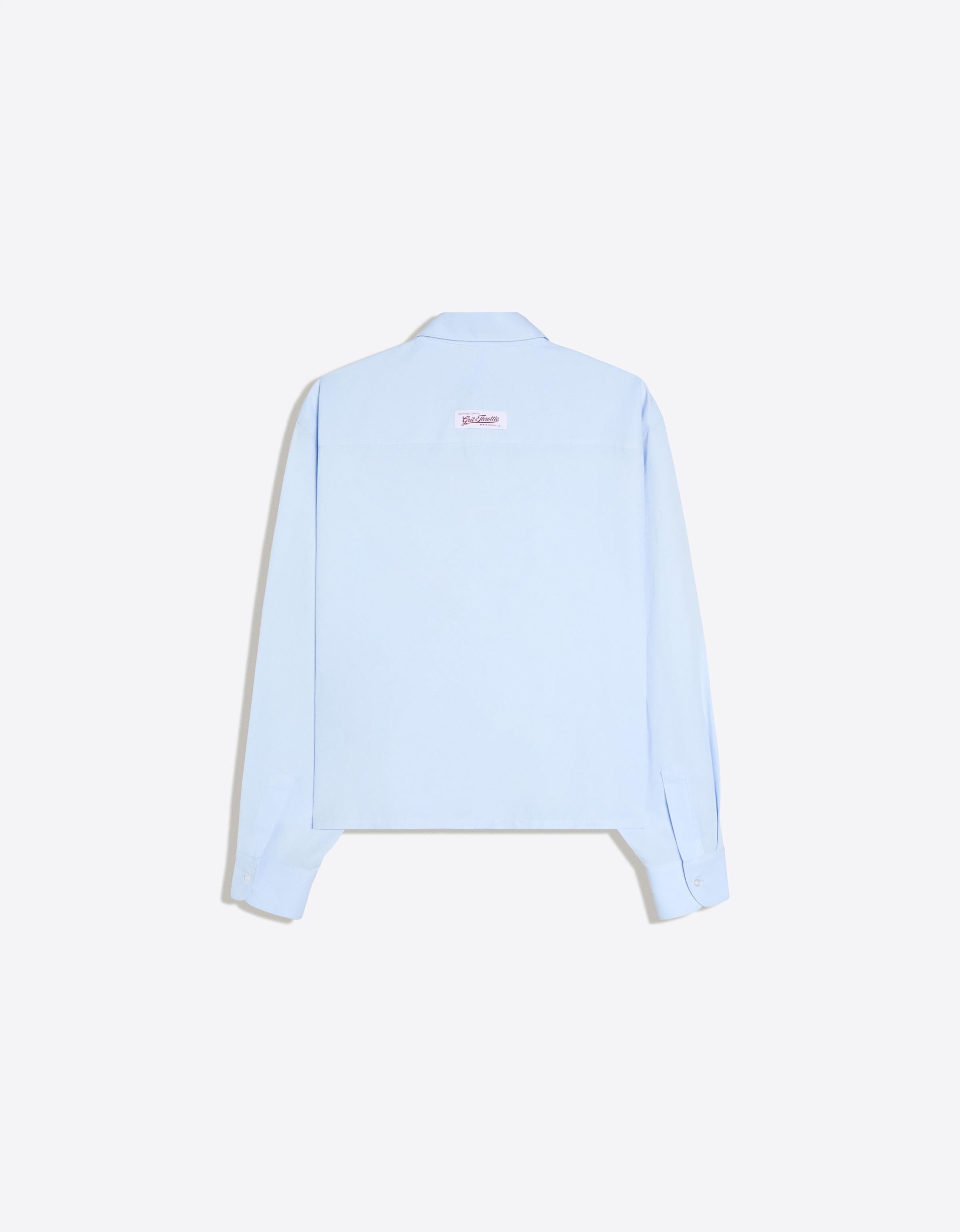 Long sleeve print shirt — Light blue