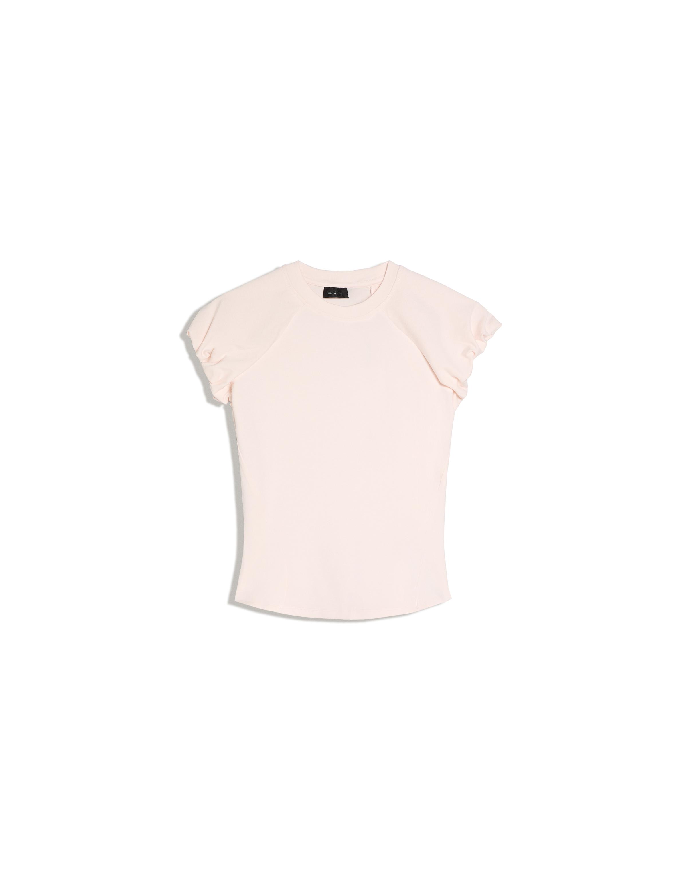 Balloon-sleeve raglan T-shirt — Pink