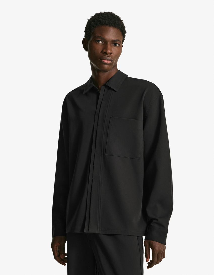 Tailored fit shirt-Black