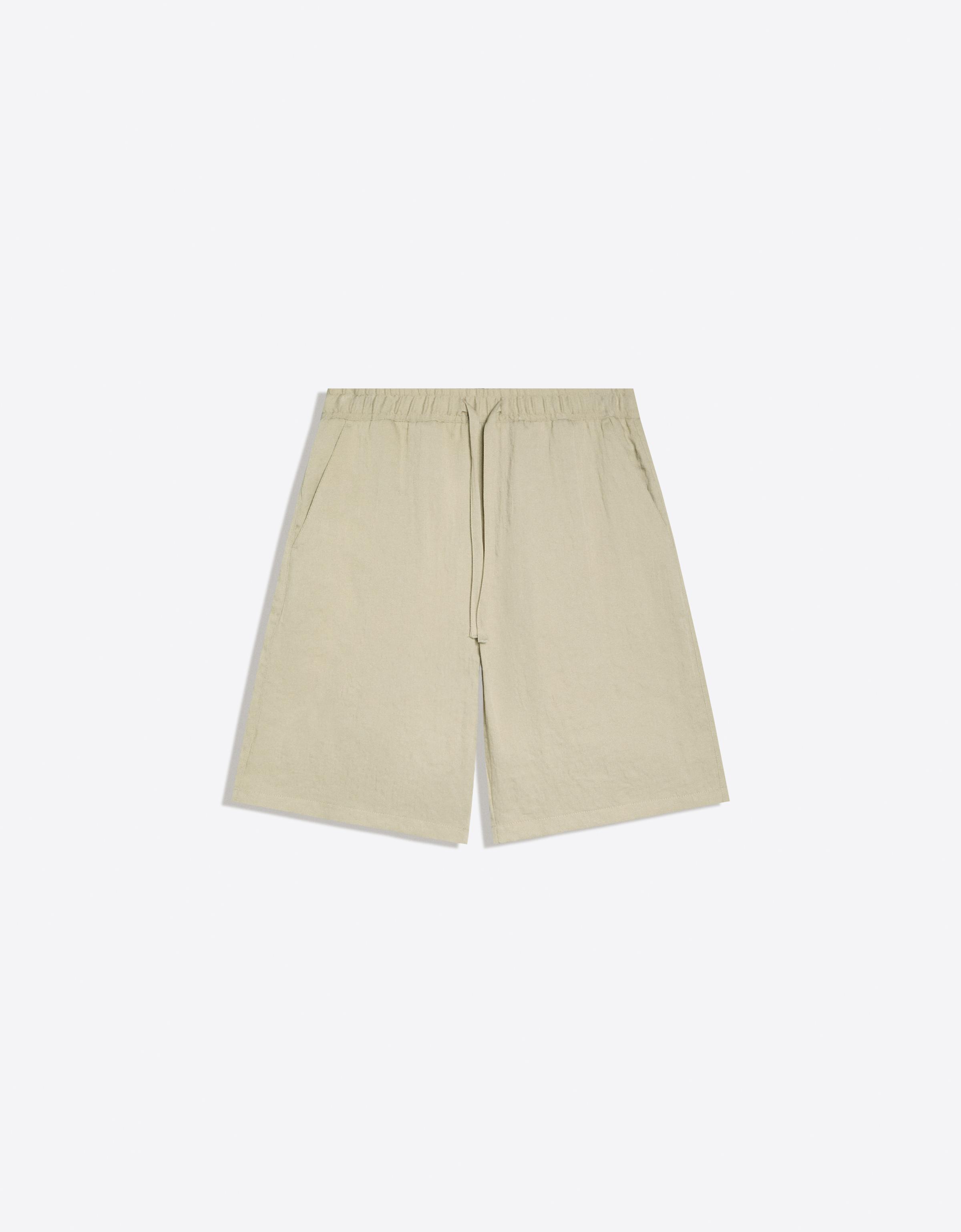 Rustic jogger Bermuda shorts — Green