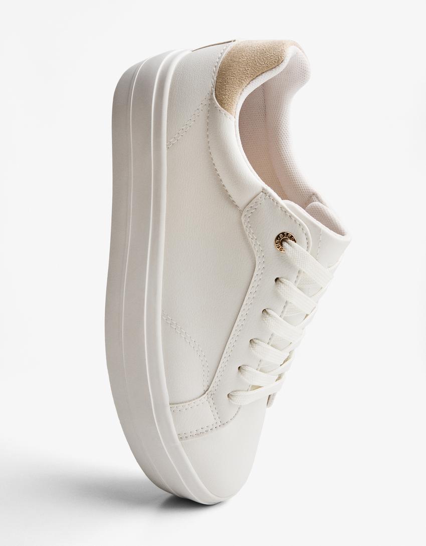 Zapatillas contraste-Blanco