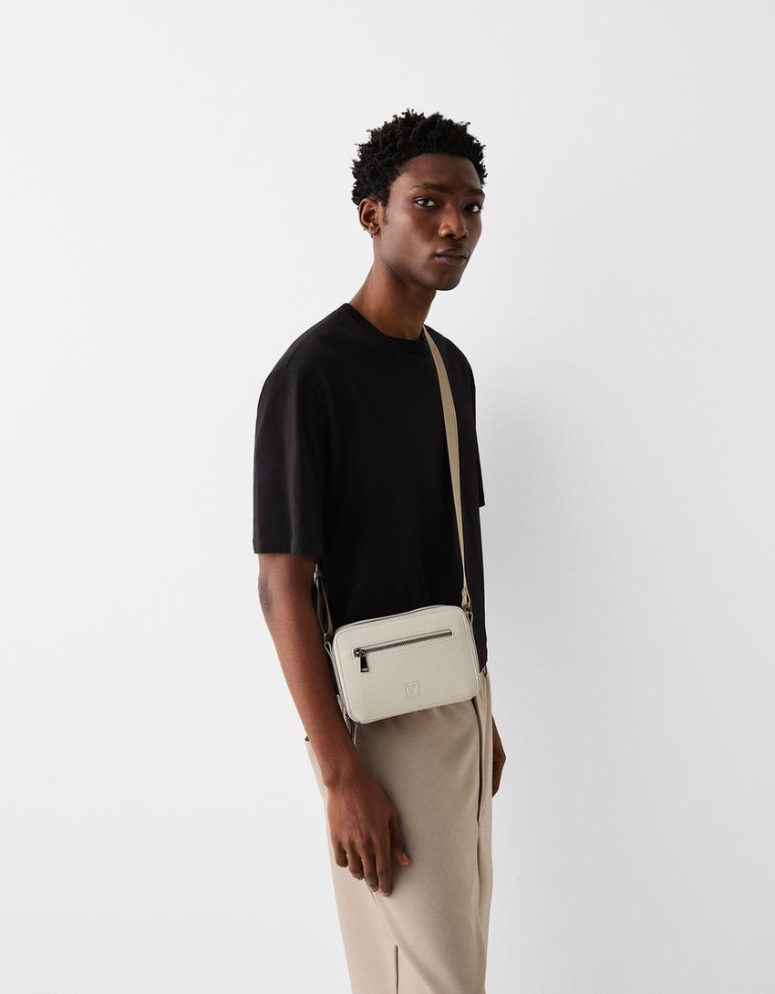 Bolso crossbody cremallera-Piedra-1