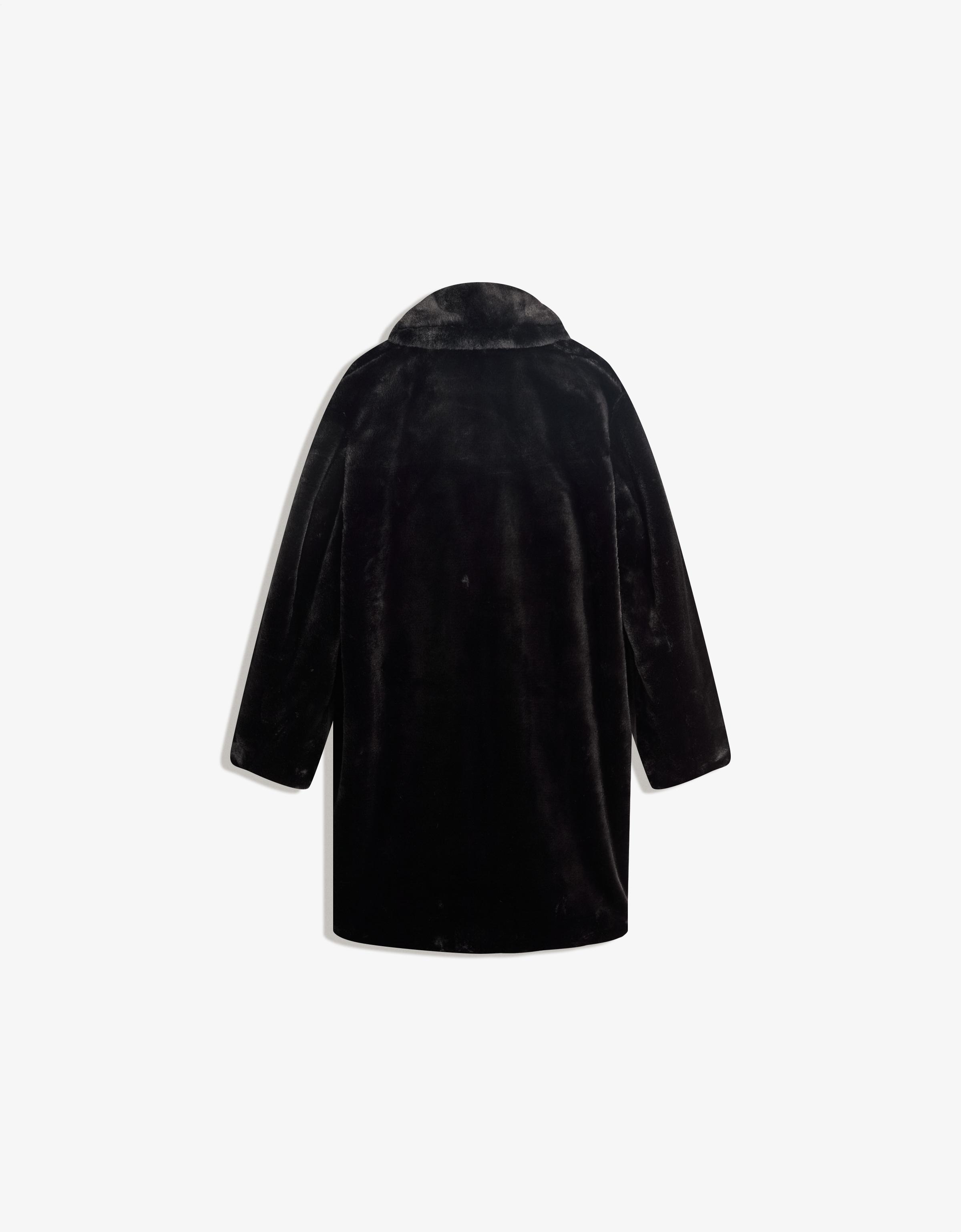 Faux fur coat — Black