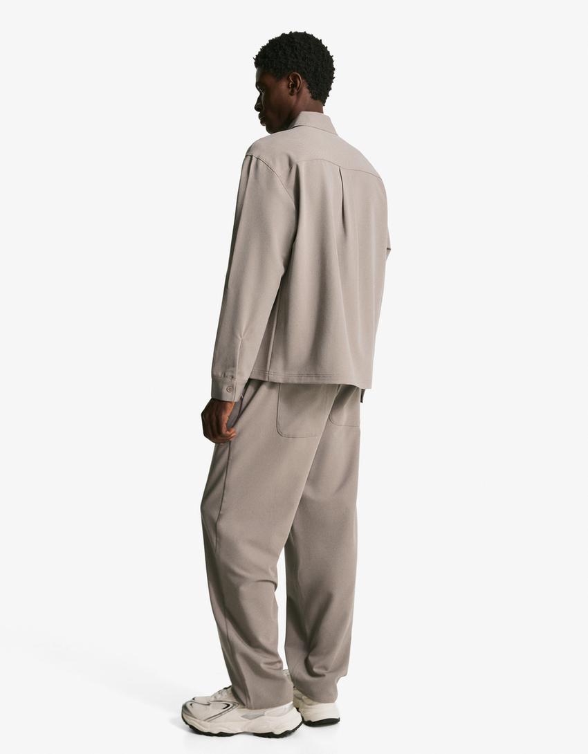Tailored fit shirt-Sand