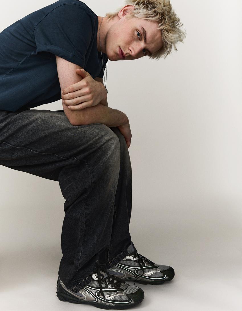 Thin-soled sneakers-BLACK