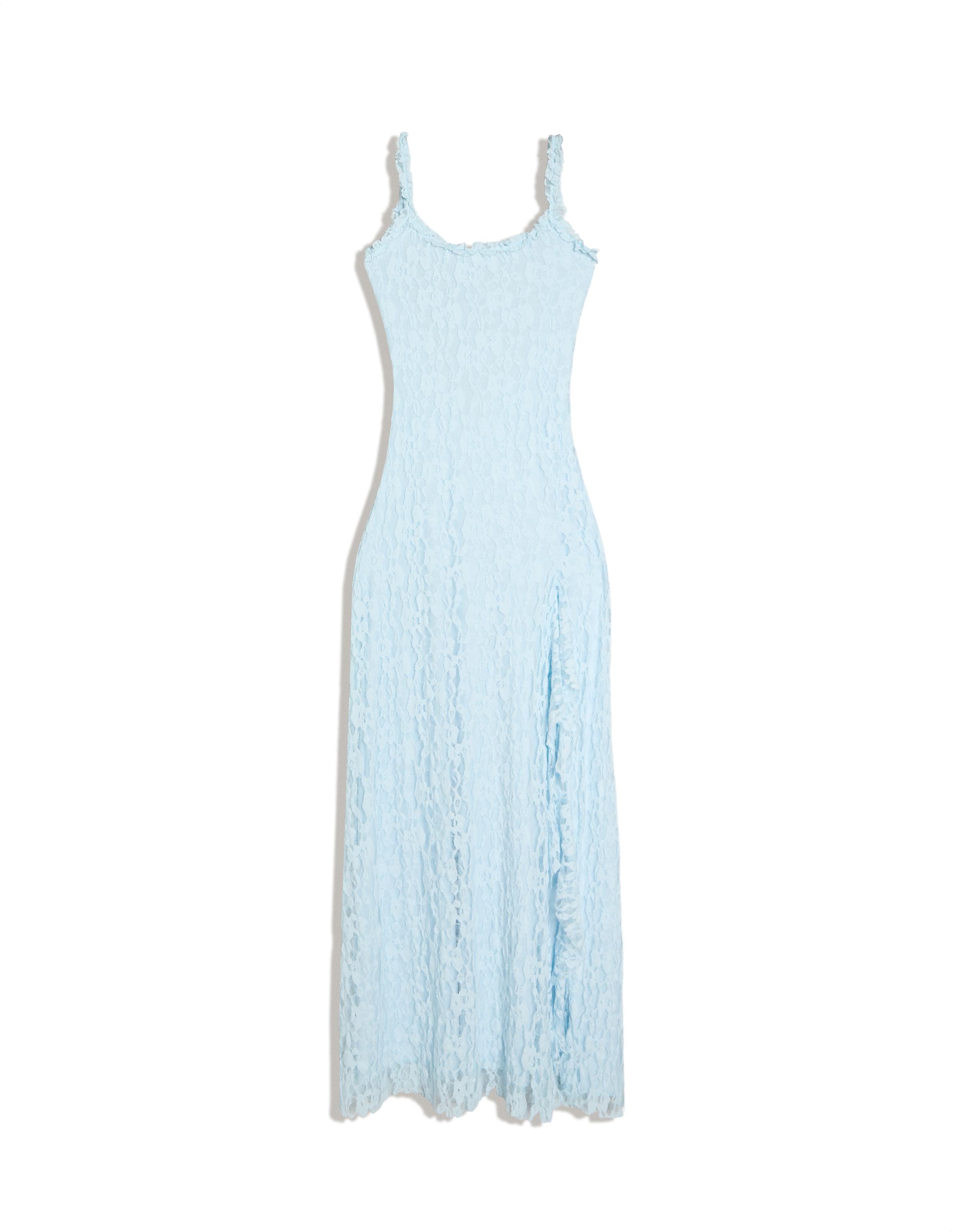 Lace midi dress — Light blue