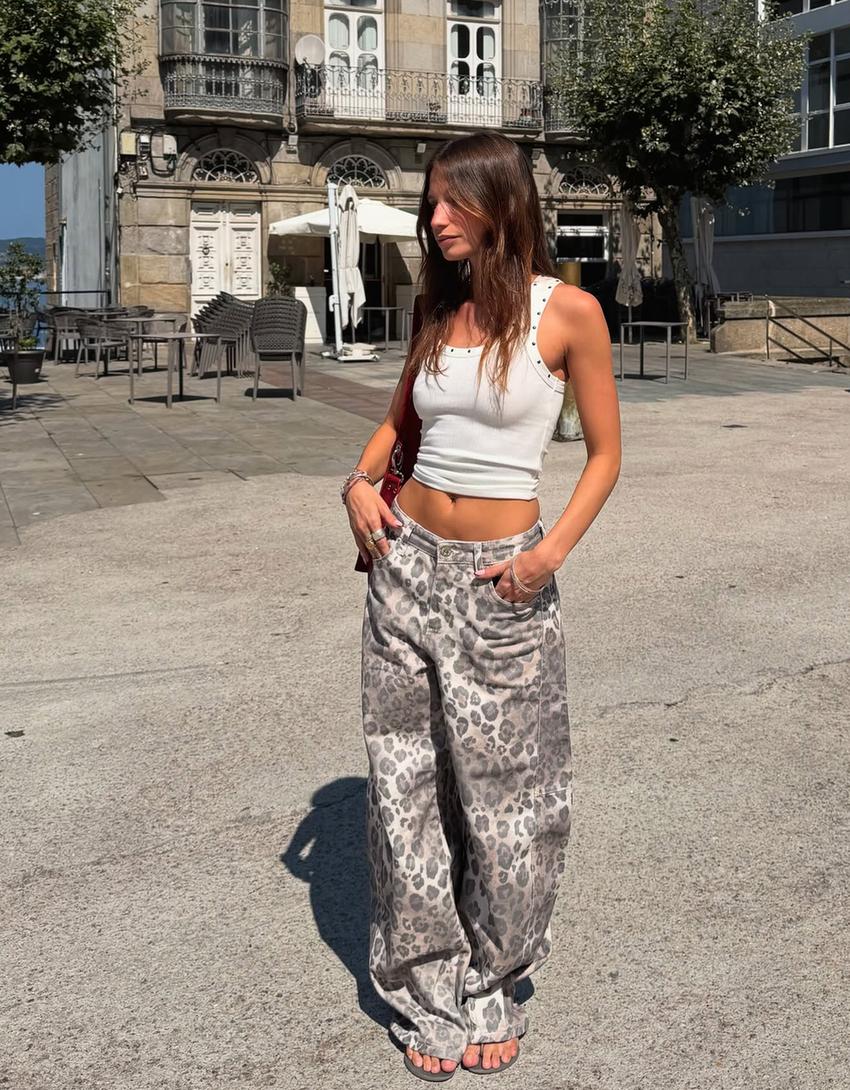 Barrel-Hose mit Animalprint-Kombiniert-2