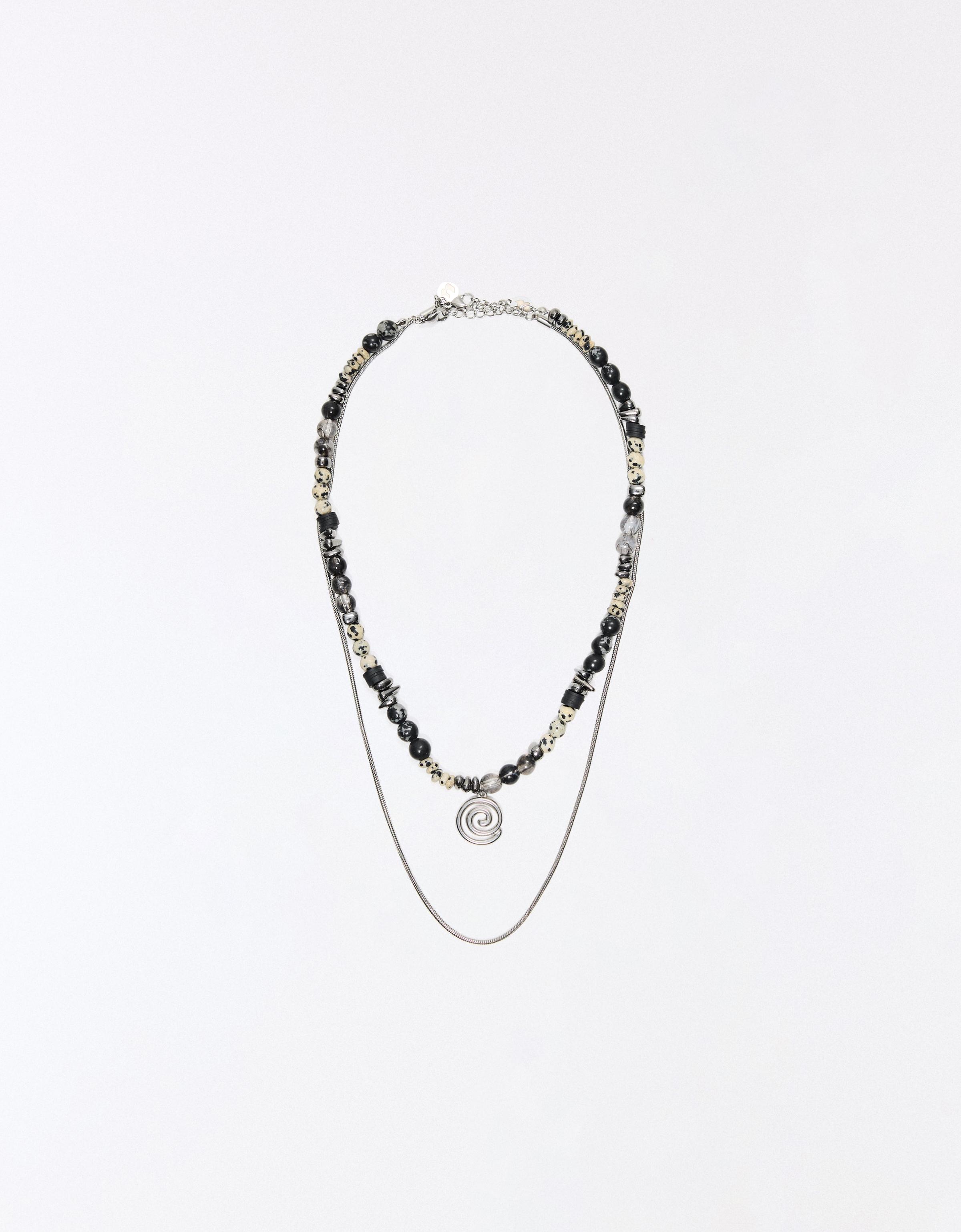 Taş ve paslanmaz çelik kolye - Görsel 4