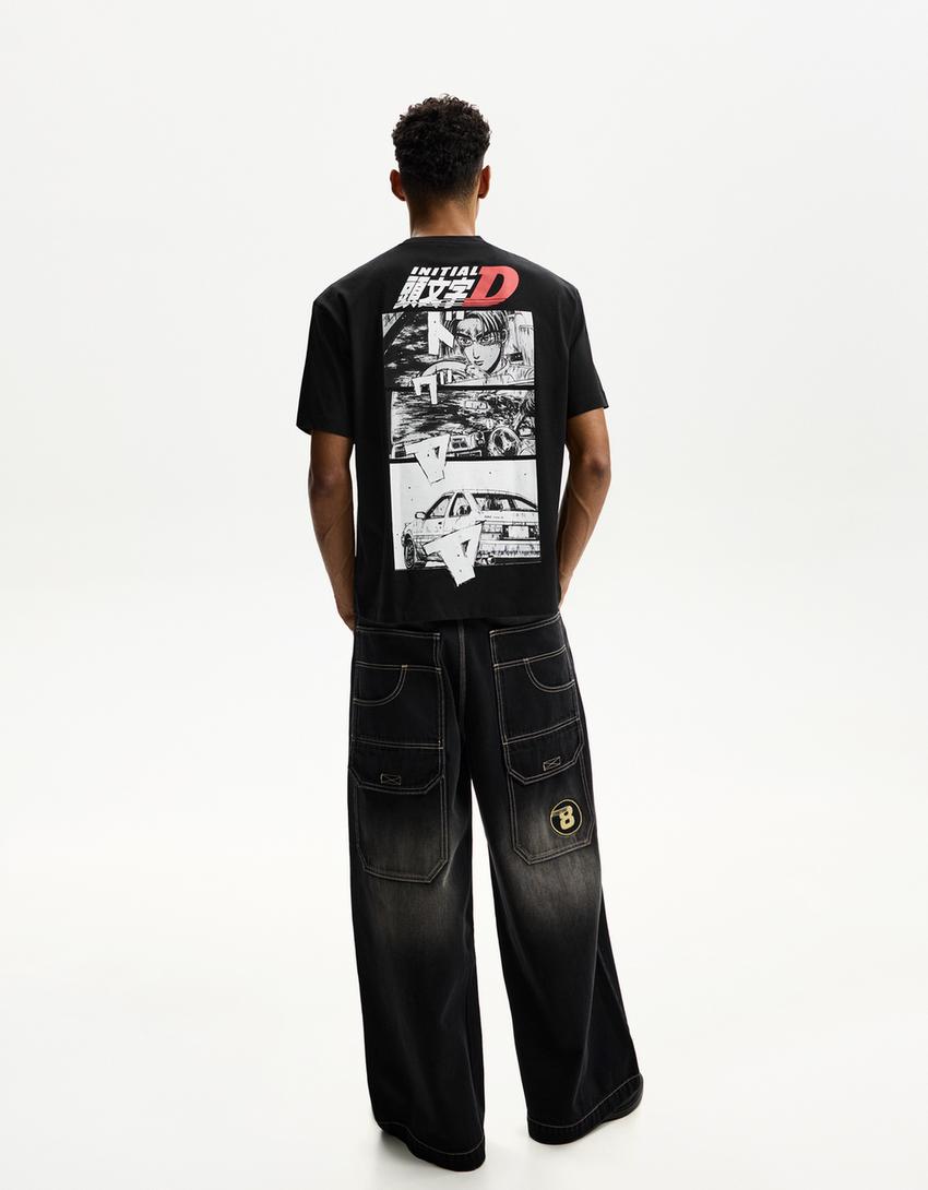 Initial D print short sleeve T-shirt