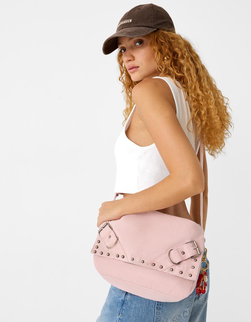 حقيبة كروس بودي بأبازيم-زهري-1