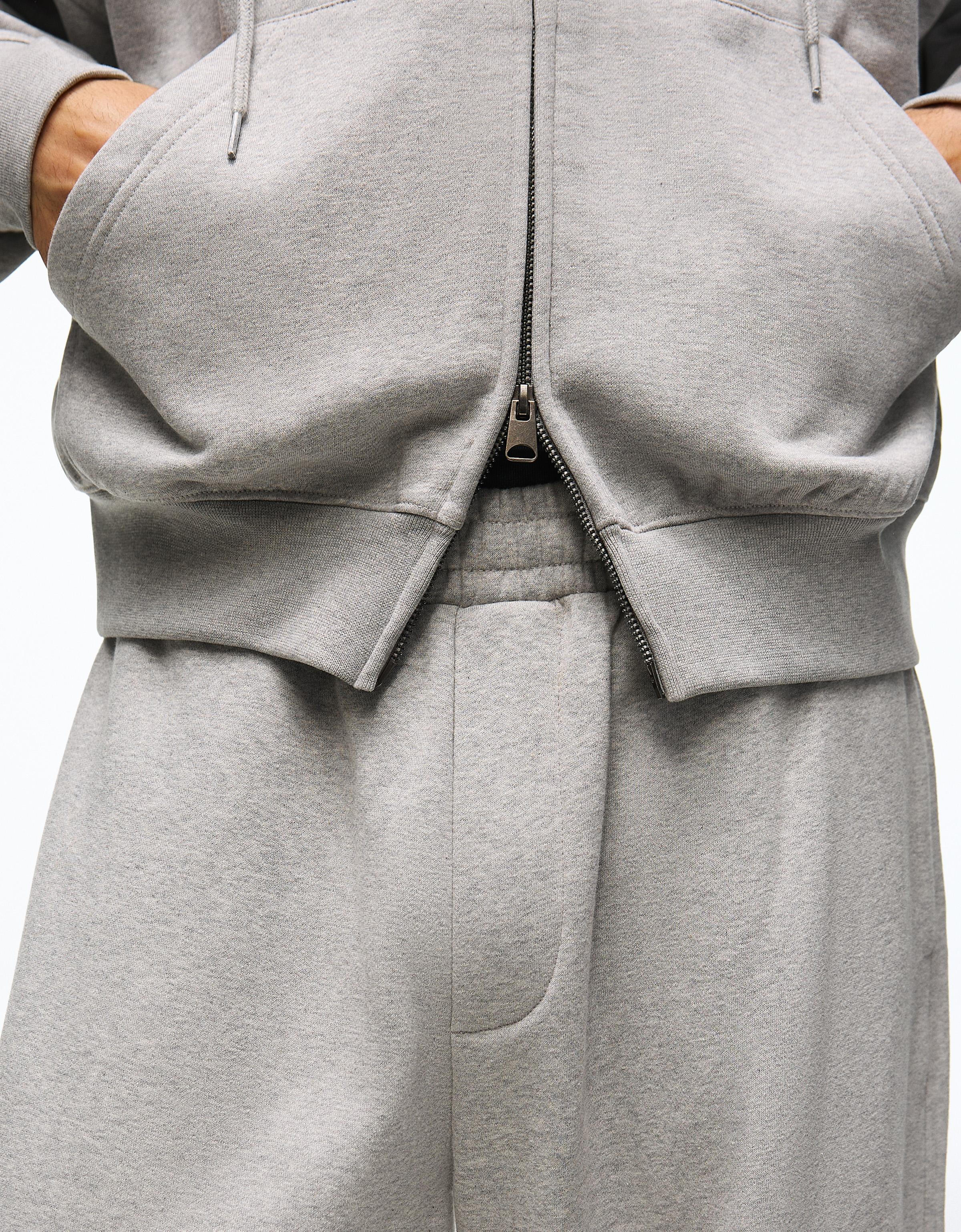 Napped balloon trousers — Grey