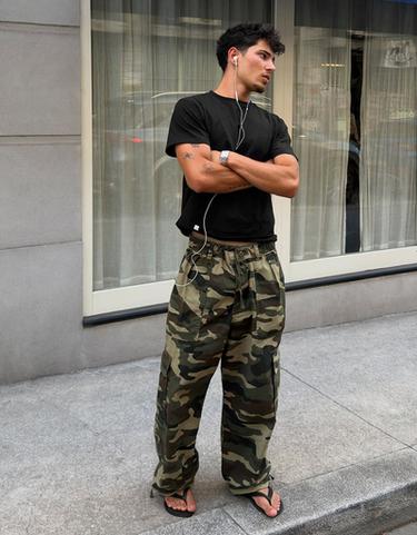 Baggy cargo trousers — Khaki 3