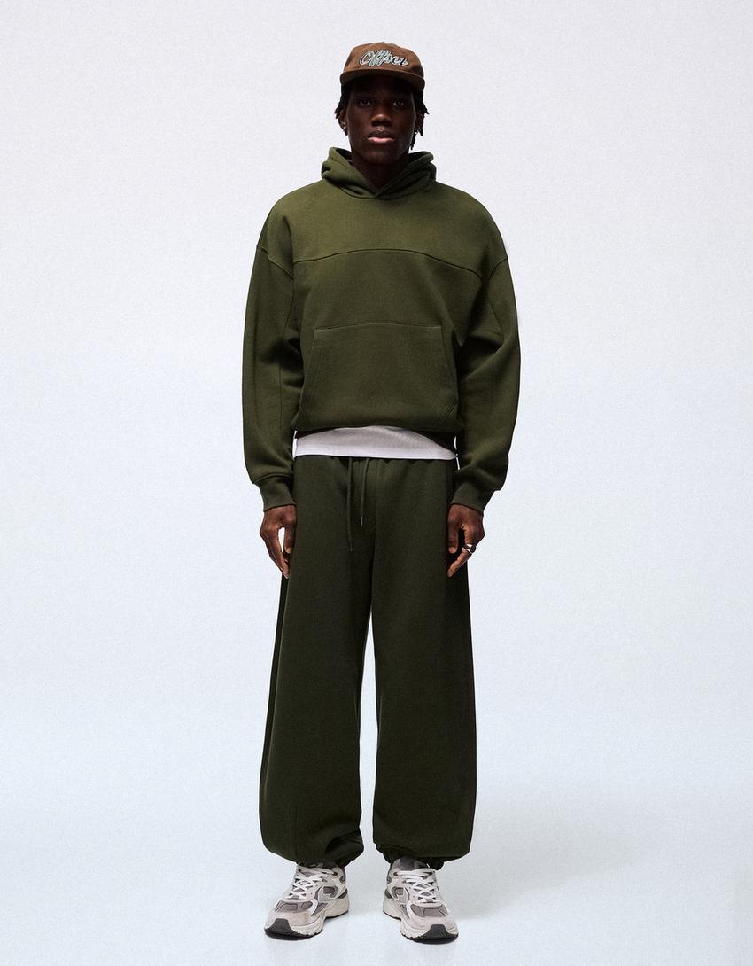 Hooded sweatshirt-Green