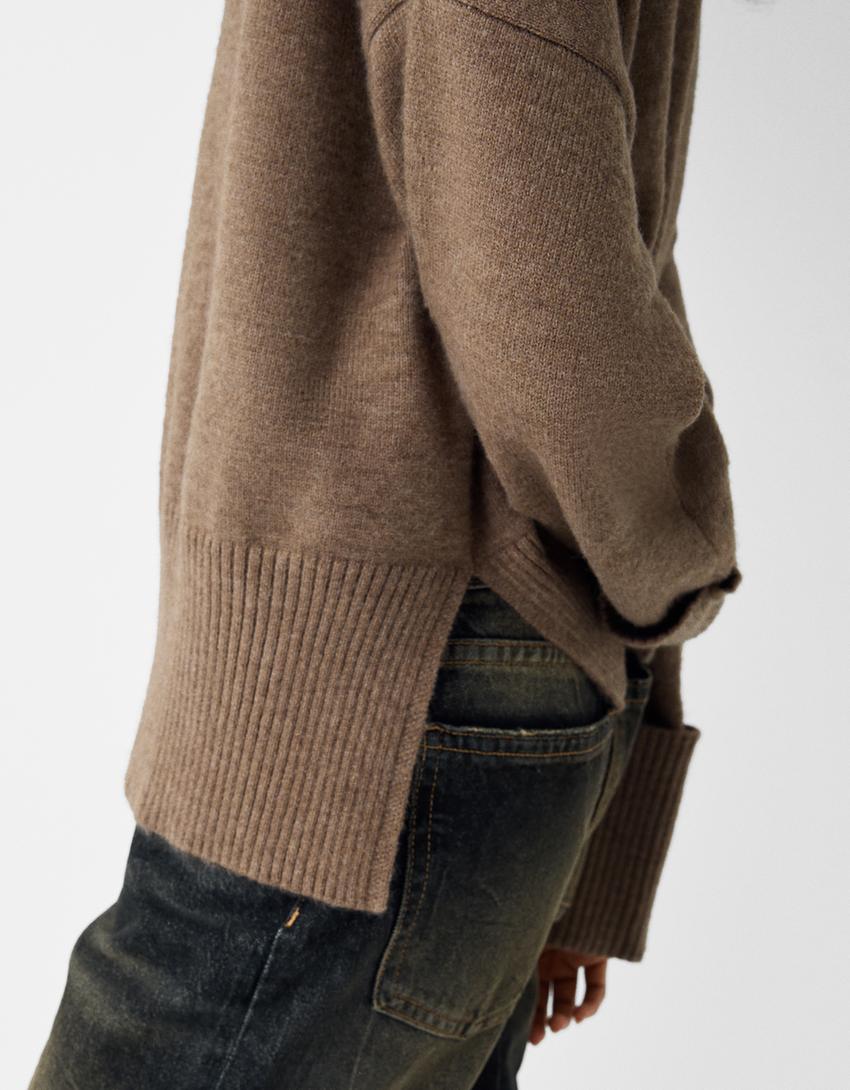 Pull en à col montant-Camel-5