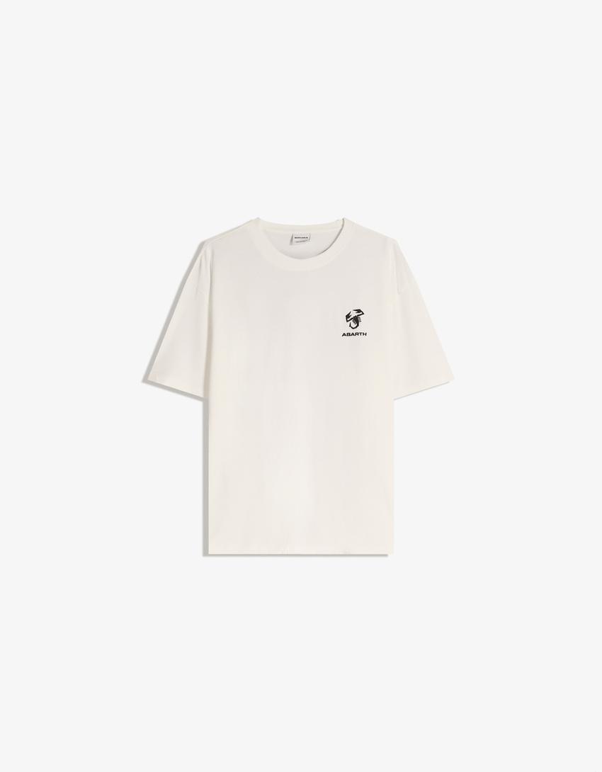 Camiseta Racing Abarth manga corta print-Blanco