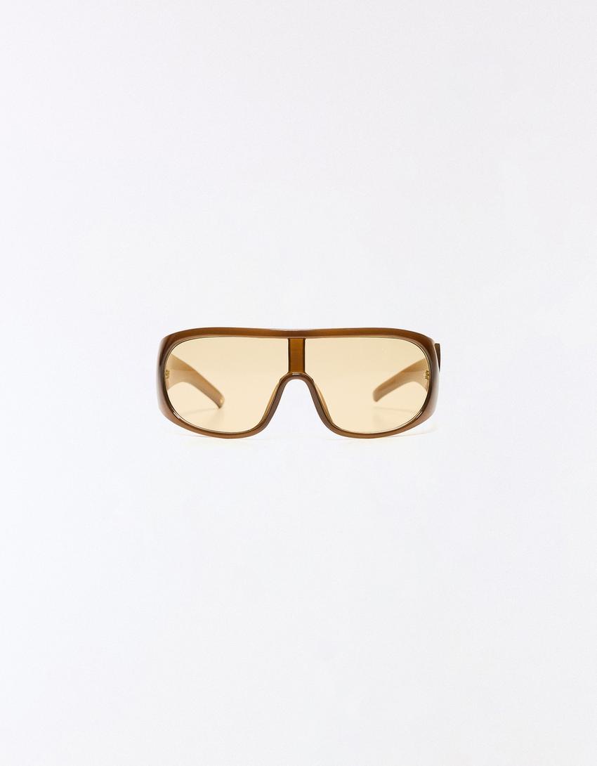 Asetat güneş gözlüğü-Kahverengi
